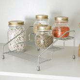 Organizador de Armário Triplo Degraus Aço Cromado - Ela Decora